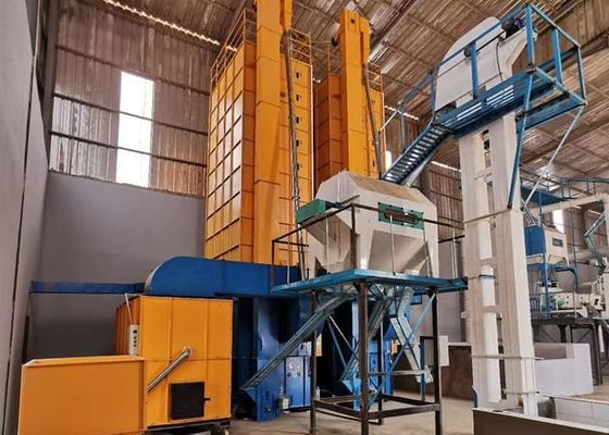 goma cruda de Withou de la prueba de la contaminación de 9.95kw 12000kg Paddy Dryer Batch Type